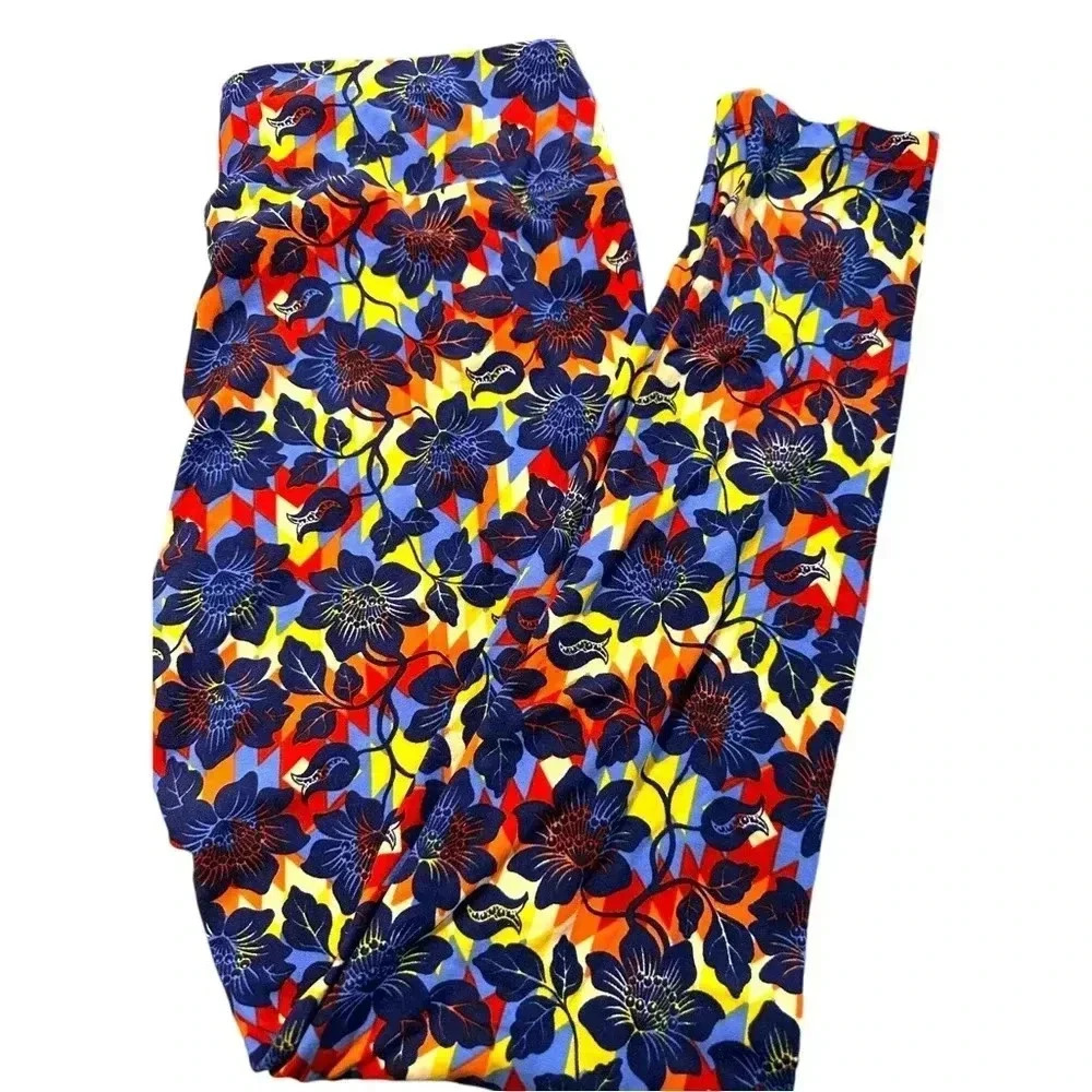 Lularoe TC navy floral leggings. OG designer Patrick quality & fit .